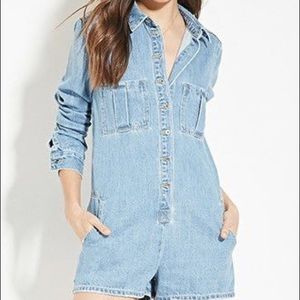 Forever 21 Denim Romper